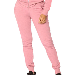 Wholesale <b>Pink</b> Color Cotton Ladies Blank Gym Long Sleeve Tracksuit Tops <b>Women's</b> Sweatshirt Custom Logo Design <b>Hoodie</b> for Ladies - Product Image 2