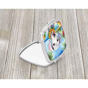 Bedlington Terrier Luau miroir de maquillage de voyage compact Portable pliant cadeau de conception de poche pour femmes et filles - Product Image 2