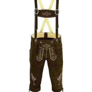 Tenue de bière bavaroise pour hommes, Lederhosen marron foncé, tailles européennes 46 à 62 - Product Image 1