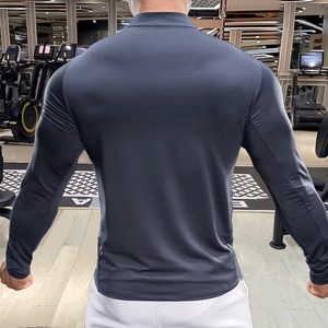 Custom Workout Gym Shirt Manufacturer Compression Sportswear Premium Cotton <b>Polyester</b> Four Way Stretch OEM ODM Custom Logo - Product Image 2