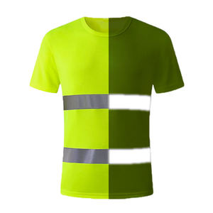 Camisetas de Trabajo Reflectantes de Alta Visibilidad para Construcción, Manga Corta, Cuello Redondo, Unisex, Poliéster, Secado Rápido, Seguridad, Certificación CE/UE, OEM - Product Image 1