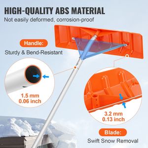 "<b>Snow</b> <b>Sweeper</b> Roof Rake with 21ft Reach 25" Plastic Blade & Aluminum Handle for Safe & Easy <b>Snow</b> Removal" - Product Image 3