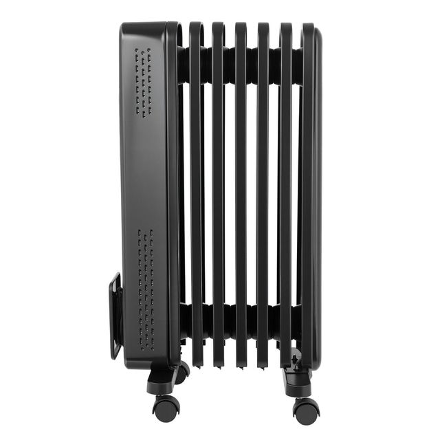 1500W Electric Infrared Oil-Filled Radiator Space Heater Dual U-Shaped Heating Tubes Heat Protections 3 Heat Setting Options