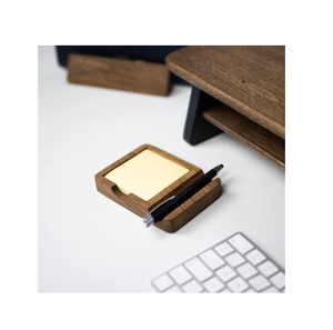 Wood Sticky Note Pad Holder Sticky Note Holder <b>Small</b> Organizer Tray for Office School Home Memo Pad Holder - Product Image 3