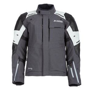 Blouson de moto Kodiak pour homme, manches longues, color block, imperméable, polyester/nylon, gris, noir, blanc, toutes saisons, vêtements de course - Product Image 4