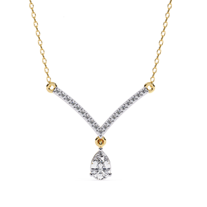 Elegante Collar con Colgante de Diamante Natural en Forma de Pera, Certificado por IGI, Oro Sólido, Joyería Fina de Lujo para Novias, Regalo Significativo - Product Image 3