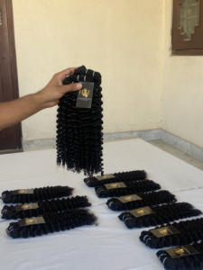 Mèches de cheveux Remy à cuticule vierge alignée, échantillon gratuit, cheveux humains vierges indiens, Temple, fournisseurs de cheveux ondulés - Product Image 6