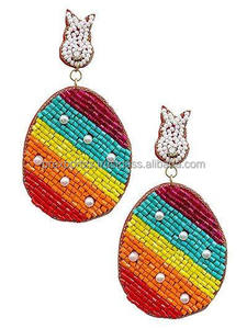 Pendientes Bohemios Hechos a Mano con Flores y Cuentas Multicolores, Tamaño Personalizado, Unisex, Joyería Romántica y Moderna - Product Image 6