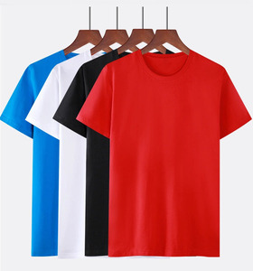 เสื้อยืดคอกลมแขนสั้นผู้ชาย พิมพ์ลายปักโลโก้ OEM แบบกำหนดเอง สีพื้น ทรงหลวม ขนาดใหญ่ แขนครึ่งแขน - Product Image 1
