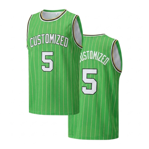 Maillot de basket personnalisé à rayures fines, respirant, séchage rapide, nom et numéro d'équipe personnalisés, sans manches, vêtements de sport en mesh respirant - Product Image 1