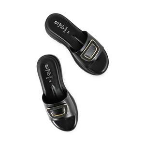 Pantoufles de sport formelles noires PU0501 - Product Image 1