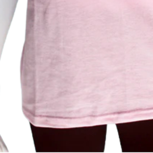 Camiseta AKA Pink Ringer con ribete verde y letras griegas bordadas, camiseta informal para mujer, color rosa y verde - Product Image 3