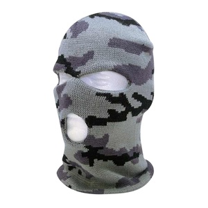 Masque de ski noir à trois trous avec broderie de crâne sportif, balaclavas BY BS 2026 - Product Image 3