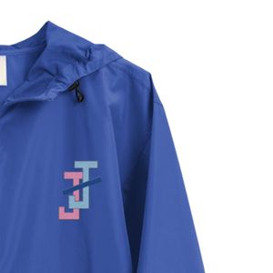 Veste unisexe pliable bleu roi brodée coupe-vent légère résistante à l'eau pour l'extérieur – Vêtement de mode haut de gamme - Product Image 6