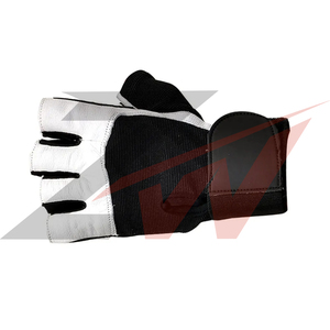 Custom White Black Neoprene Weight Lifting Gloves <b>Half</b> Finger Non <b>Slip</b> Wrist Support Gym Gloves OEM Supplier Factory Direct OEM - Product Image 6