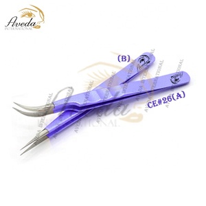 Pince à épiler pour Extension de cils, avec poignée en diamant, en acier inoxydable, à pointe pointue, avec Logo personnalisé - Product Image 5