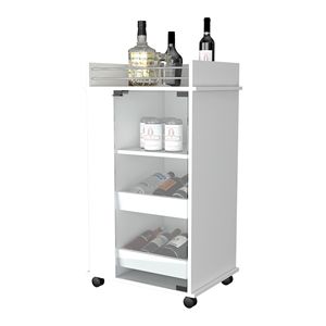 Carrello Bar bianco con portiera in vetro portiera carrelli Willow Park-Set per bevande - Product Image 5
