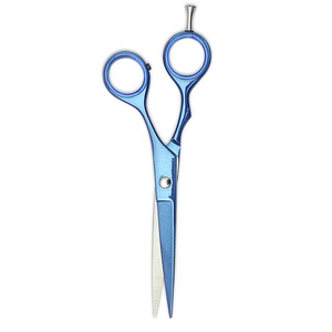 Ciseaux de coiffure professionnels Tegra Surgical de haute qualité, en acier inoxydable, revêtement bleu, pointe de lame tranchante réglable - Product Image 6