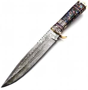 Handcrafted Damascus Steel Utility <b>Craft</b> <b>Tool</b> Multi-Color Resin Handle - Product Image 2