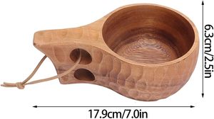 Taza Kuksa Premium a Precio de Mayoreo, Hecha a Mano, de Madera Natural, para Café, Té, Camping, Senderismo y Aventuras al Aire Libre - Product Image 2