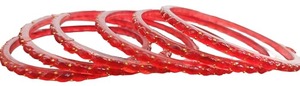 Juego de brazaletes de cristal con acabado liso y brillante, estilo gota de lluvia, para mujer, joyería elegante para bodas y festivales, en venta. - Product Image 2
