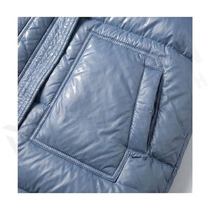 Veste longue matelassée pour femme, col montant, manches longues, coupe-vent d'hiver, rembourrage en polyester, couleur unie, manteau épais - Product Image 5