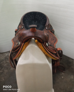Selle de cheval faite à la main en cuir confortable et durable course Western plaisir équitation selle de cheval anglaise selle de cheval robuste - Product Image 4