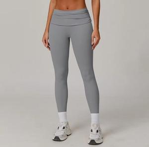 Leggings Deportivos de Cintura Alta, Tejidos, Ecológicos, 220g, Sólidos, Largos, Elásticos y Transpirables para Yoga - Product Image 3