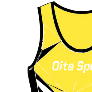 Bright Yellow Black and White Rowing Champ Suit <b>Mens</b> Sleeveless Competition Uniform Performance Racing Singlet Custom Wholesale - Product Image 4