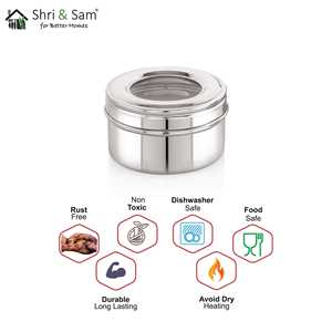 3 piezas de acero inoxidable ver a través de Dabbi para almacenamiento de alimentos y contenedor - Product Image 5