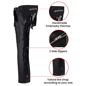 2026 New Design Windproof Leather <b>Chaps</b> for Men Plus Size Solid Color Factory Made by Professional Manufacturer - Product Image 4