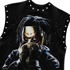Camiseta sin mangas Glory Custom con estampado DTG de diamantes de imitación, 100% algodón jersey, estilo vintage moderno, para un ajuste cómodo unisex. - Product Image 4