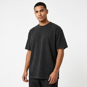 T-shirt Homme Vintage Personnalisé en Coton 100% Lavé à l'Acide 250 g/m² de Haute Qualité – T-shirt Vierge Vintage Personnalisable - Product Image 2