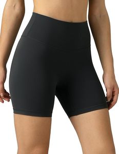 Shorts cyclistes taille haute pour femme en polyester écoresponsable et élasthanne, couleur unie, extensibles, vêtements de sport, tricotés sans couture, couleur personnalisable - Product Image 6