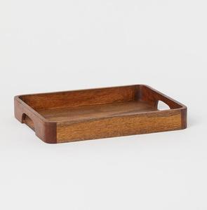 Plateau de service en bois d'acacia durable avec poignée découpée, idéal pour les collations ou les bougies sur le comptoir de cuisine ou la table à manger - Product Image 3