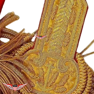 Epaulettes de Hombro Estilo Vintage con Bordado Dorado Ecológico KEW, Diseño de Lujo con Flecos, Tamaño/Color/Material Personalizables - Product Image 3