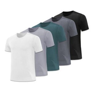 T-shirts de sport en mesh pour hommes, 220 grammes, vierges, décontractés, unis, personnalisables avec logo, séchage rapide, manches courtes, respirants, pour l'exercice et la course à pied - Product Image 4