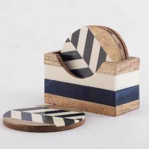 Unique Design Resin Inlay Coaster Set MDF Coaster Resin Coaster MDF Resin Inlay Coaster Place Mats at very reasonable Price - Product Image 6