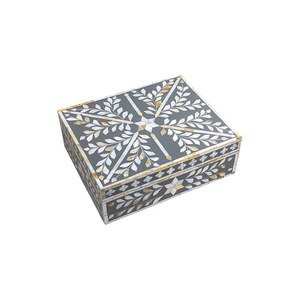 Boîte cadeau en bois de luxe de la meilleure qualité en gros Boîte de rangement pour bijoux en incrustation d'os avec décoration indienne Logo personnalisé Artisanat - Product Image 6