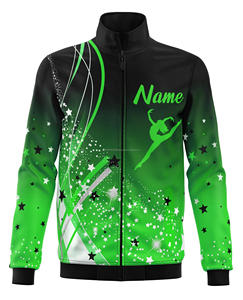 Vêtement de danse d'échauffement personnalisable unisexe pour adultes 2025, qualité supérieure, veste d'équipe de danse de cheerleading en nylon/polyester - Product Image 1