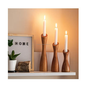 เชิงเทียนไม้มะม่วงงานแฮนด์เมดที่ตั้งของตกแต่งอเนกประสงค์ที่น่าสนใจ - Product Image 5