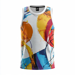 Football Sublimation V-Neck Vest Jersey Customize Sublimation 100% Polyester Sleeveless Tank Top Men Lightweight Printed Singlet - Product Image 2
