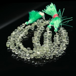 Natural Green <b>Amethyst</b> Faceted Teardrop Gemstone Loose Beads Side Drill Strands Wholesale Price Bulk For Jewelry Making Supplies - Product Image 2