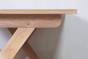 Mesa de Comedor de Teca para Exteriores Nami Moderna, Impermeable, de Forma Rectangular con Patas Cruzadas, para Jardín, Playa, Hoteles y Villas - Product Image 2