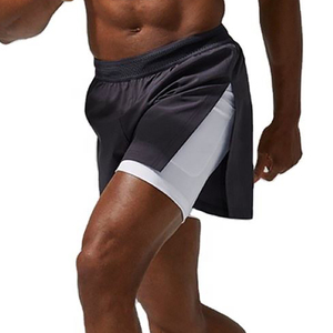 Short de bain pour homme, anti-UV, polyester/coton, séchage rapide, motif uni personnalisé, pour la plage, la natation, l'entraînement, 1 pièce - Product Image 2
