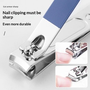 Juego de 4 cortaúñas, cortaúñas para los pies, kit de cortaúñas de acero inoxidable y bolsa de transporte de cuero PU, juego de manicura - Product Image 4
