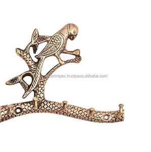 parrot Hanging <b>Towel</b> and Brass Night Bird Hook Pair of Hooks Vampire Bat for Wall and Door Applications at Best Prices - Product Image 1