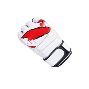 Gants de boxe MMA professionnels en cuir de vachette 16 oz avec fermeture auto-agrippante haute densité pour le kick-boxing, le Sanda et l'entraînement MMA - Product Image 5