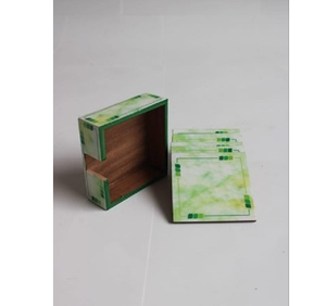 MDF Coaster Factory Wholesale Square Shape MDF Coaster 90mm Cork Coffee Drink Used MDF Coaster - Product Image 2