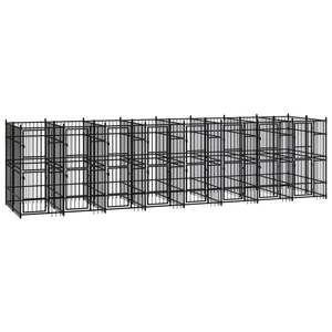 Grande cage pour chien durable en acier noir thermolaqué - Product Image 2